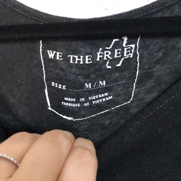 We the free black cold shoulder top size M thin - Picture 2 of 6